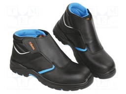 Boots; Size: 35; blue-black; leather; slip,impact; Basic Plus