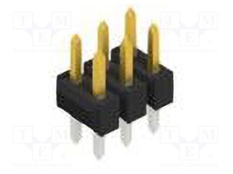 Connector: pin strips; pin header; male; PIN: 6; 2.54mm; THT; 2x3