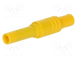 Socket; 4mm banana; 24A; 1kVDC; yellow; screw