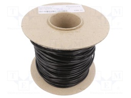 Insulating tube; black; -20÷155°C; Øint: 2.5mm; L: 100m
