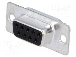 D-Sub; PIN: 9; plug; female; turned contacts; soldering; for cable