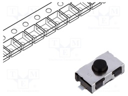 Microswitch TACT; SPST-NO; Pos: 2; 0.05A/32VDC; SMT; none; 4.5N