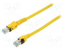 Patch cord; S/FTP; 6a; stranded; Cu; PUR; yellow; 3m; halogen free