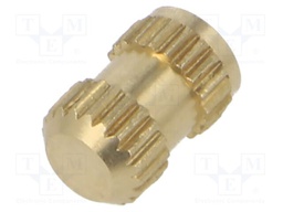 Threaded insert; brass; without coating; M4; BN 1045; L: 9mm