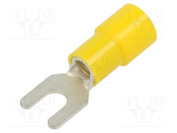 Tip: fork; M4; Ø: 4.3mm; 2.63÷6.64mm2; crimped; for cable; insulated