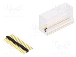 Connector: pin strips; pin header; male; PIN: 19; 1.27mm; SMT; 1x19