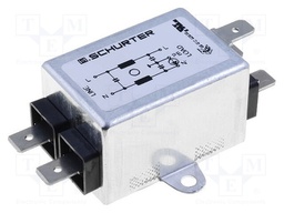 Filter: anti-interference; 250VAC; Cx: 15nF; Cy: 2.2nF; 0.4mH