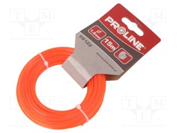 Trimmer line; L: 15m; Mat: nylon; Shape: square; Size: 1.6mm