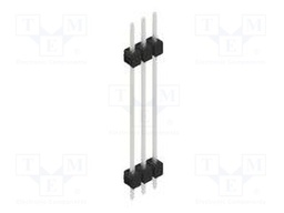 Connector: pin strips; pin header; male; PIN: 3; 2.54mm; THT; 1x3