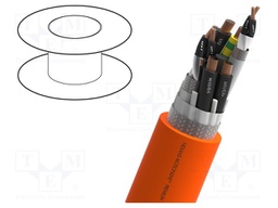 Wire: servo drive; BOSCH REXROTH STANDARD; PUR; orange; stranded