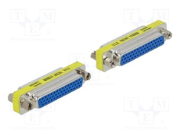 Adapter; D-Sub 44pin socket,both sides; connection 1: 1