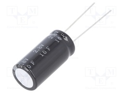 Capacitor: electrolytic; supercapacitor; 10F; 2.8VDC; ESR: 50mΩ