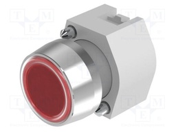Switch: push-button; 22mm; Stabl.pos: 1; red; none; IP65; flat; Pos: 2