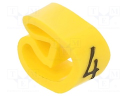 Markers for cables and wires; Label symbol: 4; 4÷10mm; PVC; PA