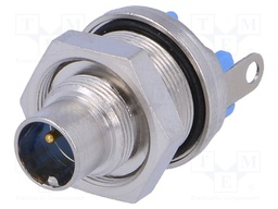Connector: circular; socket; male; PIN: 3; gold-plated; 3A; IP65