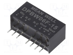 Converter: DC/DC; 6W; Uin: 9÷36V; Uout: 15VDC; Uout2: -15VDC; SIP8