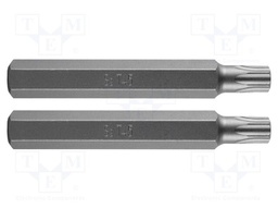 Screwdriver bit; Torx®; TX45; Overall len: 75mm; Mounting: 3/8"