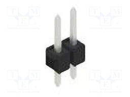 Connector: pin strips; pin header; male; PIN: 2; 2.54mm; THT; 1x2