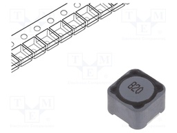 Inductor: wire; SMD; 82uH; 1.95A; 160mΩ; 12x12x8mm; ±20%; -40÷125°C