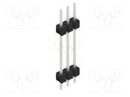 Connector: pin strips; pin header; male; PIN: 3; 2.54mm; THT; 1x3
