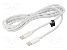 Cable; USB 2.0; USB C plug,both sides; 1.5m; white; 480Mbps; 60W