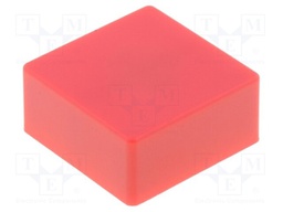 Button; square; Application: B3F-4,B3F-5,B3W; 12x12mm; Colour: red
