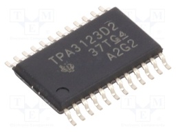 Audio Power Amplifier, 25 W, D, 2 Channel, 10V to 30V, HTSSOP, 24 Pins