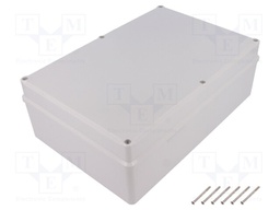 Enclosure: multipurpose; X: 190mm; Y: 280mm; Z: 95mm; ABS; grey; IP65