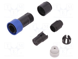 Connector: circular; plug; female; PIN: 4; w/o contacts; for cable