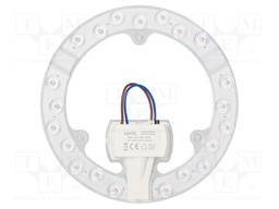 Lamp: LED light panel; 4000K; 176mm; 230VAC; 18W; 1800lm; CRImin: 80