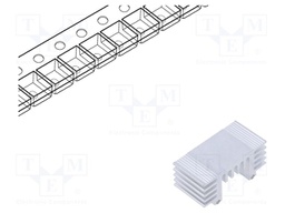 Heatsink: extruded; TO252,TO263; metallic; L: 12.7mm; W: 25.9mm
