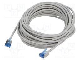 Patch cord; U/UTP; 6a; stranded; Cu; LSZH; grey; 15m; 32AWG; -20÷75°C