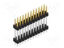 Connector: pin strips; pin header; male; PIN: 24; 2.54mm; THT; 2x12