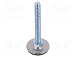 Foot of pin; with no-slip disk; Base dia: 40mm; M10