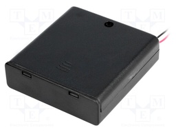 Holder; Leads: cables; Size: AA,R6; Batt.no: 4; Colour: black; 150mm