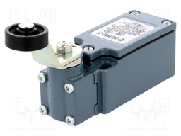 Limit switch; lever R 40mm, plastic roller Ø20mm; NO + NC; 10A