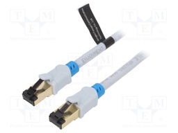 Patch cord; S/FTP; 6; OFC; PVC; grey; 1.5m; RJ45 plug,both sides