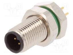 Connector: M5; socket; male; THT; PIN: 4; IP67; 60V; 1A