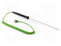 Probe: K-type temperature; -40÷800°C; ±2.2%; <4s