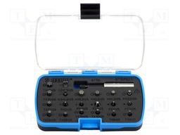 Kit: screwdriver bits; hex key,Phillips,Pozidriv®,slot,Torx®