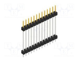 Connector: pin strips; pin header; male; PIN: 13; 2.54mm; THT; 1x13