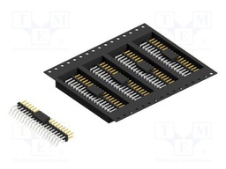 Connector: pin strips; pin header; male; PIN: 38; 2mm; SMT; 2x19