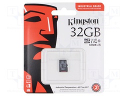 Memory card; industrial; microSDHC,microSDXC; R: 100MB/s; 32GB