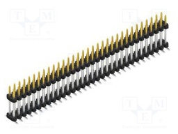 Connector: pin strips; pin header; male; PIN: 64; 2mm; SMT; 2x32
