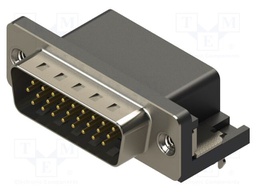 Connector: D-Sub HD; PIN: 26; socket; male; angled; THT; MHHDR