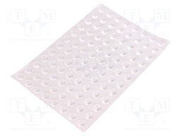 Self-adhesive foot; H: 3.8mm; half-transparent; polyetylene