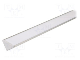 Profiles for LED modules; white; angular; natural; L: 1m; anodized