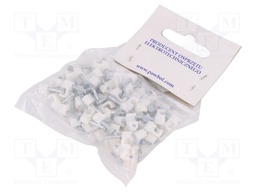 Holder; white; Application: OMYp 2x0,5,for flat cable; 100pcs.