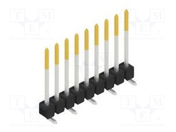 Connector: pin strips; pin header; male; PIN: 9; 2.54mm; SMT; 1x9