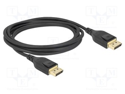 Cable; DisplayPort plug,both sides; DisplayPort 1.4; 2m; black